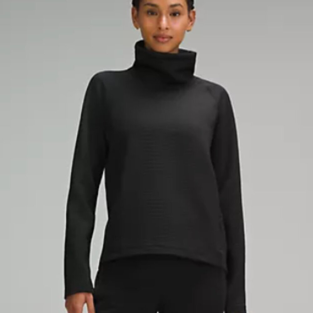 Lululemon Waffle-Knit Funnel Neck Long Sleeve Shirt, Size 6